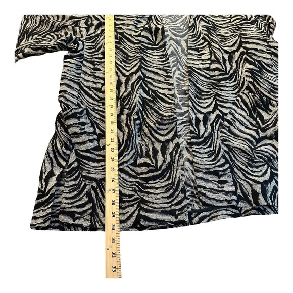 ZARA Basic Women's Size M Oversized Jacket/Coat Animal Print Open Front Pockets - Picture 9 of 16